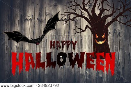Happy Halloween Banner, Poster Or Greeting Card