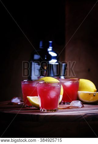 Watermelon, Lemon Drink, Black Background, Selective Focus