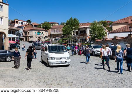 Sighnaghi, Kakheti, Georgia - May 2, 2018: Street In Medieval Town Sighnaghi. Sighnaghi Or Signagi I