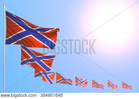 Nice Many Novorossia Flags Placed Diagonal With Selective Focus And Free Space For Text - Any Holida