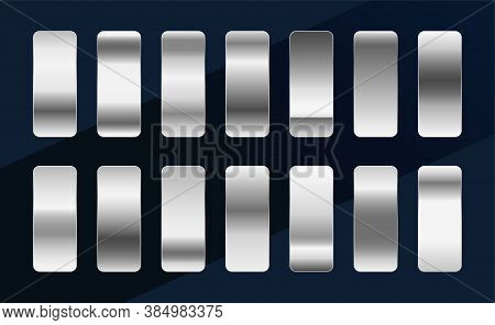 Silver Chrome Platinum Or Aluminium Metallic Gradients Set
