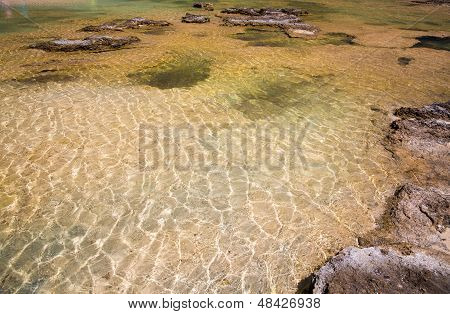 Turkise vand, stranden ren hvid Sand i Kreta, Grækenland, balos Beach. Udsigt fra Gramvousa Islan