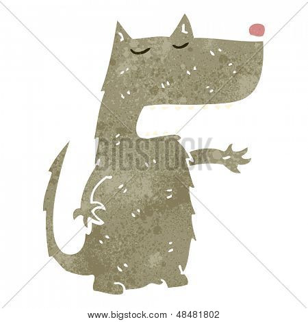 retro cartoon big bad wolf