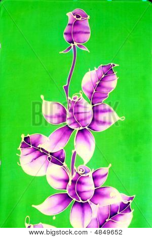 Batik - roser motiv