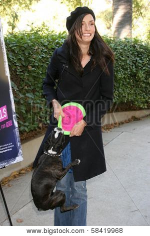 HOLLYWOOD - DECEMBER 19: Famke Janssen at the press conference for PETA, Runyon Canyon Park December 19, 2006 in Hollywood, CA