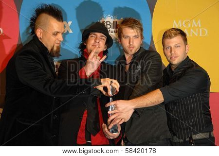LAS VEGAS - DECEMBER 04: Three Days Grace in the press room at the 2006 Billboard Music Awards, MGM Grand Hotel December 04, 2006 in Las Vegas, NV