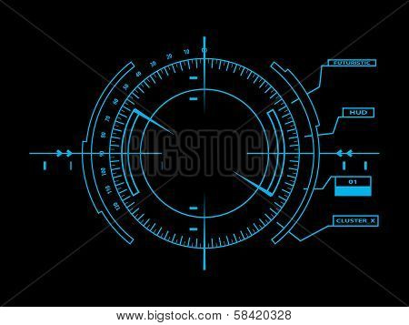 Futuristic user interface HUD