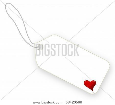 Valentine's Day White Label On White Background