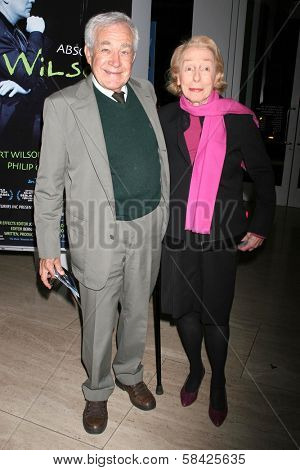 LOS ANGELES - DECEMBER 10: Jack Larson and Betty Freeman at the premiere of 