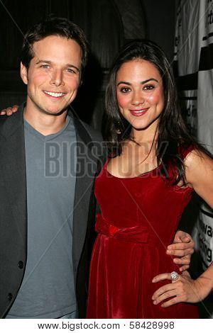 HOLLYWOOD - DECEMBER 07: Scott Wolf and Camille Guaty at Howard Fine's Ball of Fire December 07, 2006 in Boardners, Hollywood, CA.
