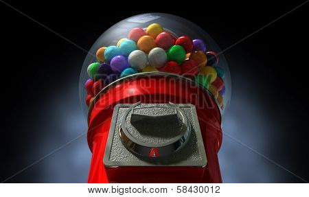 Gumball Dispensing Machine Dark