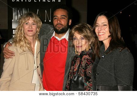 LOS ANGELES - DECEMBER 09: Laura Dern, Ben Harper, Veronique Passani and Cecilia Peck at the Los Angeles Premiere of Inland Empire at LACMA December 09, 2006 in Los Angeles, CA.