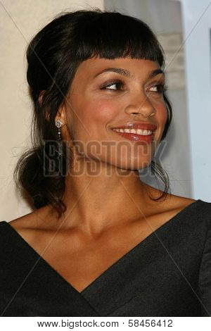 BEVERLY HILLS - DECEMBER 14: Rosario Dawson at the Nomination Announcement For The 64th Annual Golden Globe Awards on December 14, 2006 at Beverly Hilton in Beverly Hills, CA.