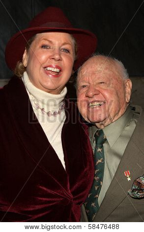 Jan Rooney and Mickey Rooney at the Billy Wilder Theater Opening Tribute. Hammer Museum, Westwood, California. December 3, 2006.