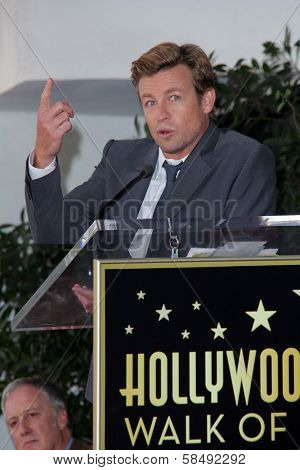 Simon Baker at Simon Baker Honored With Star On The Hollywood Walk Of Fame, Hollywood, CA 02-14-13