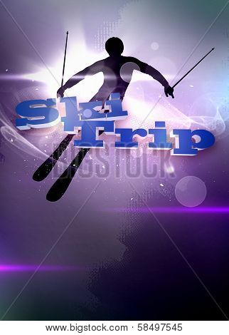 Skiing Background