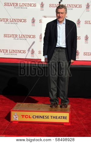Robert De Niro at the Robert De Niro Hand and Foot Print Ceremony, Chinese Theater, Hollywood, CA 02-04-13