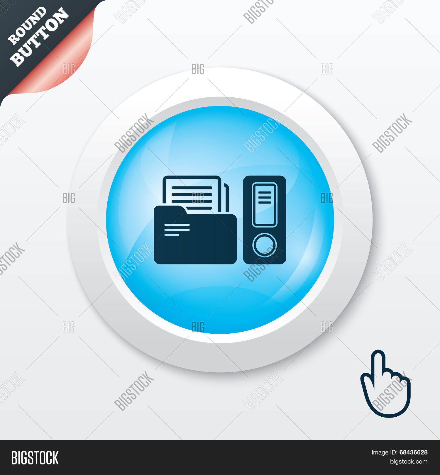 Document Folder Sign Vector & Photo (Free Trial) | Bigstock