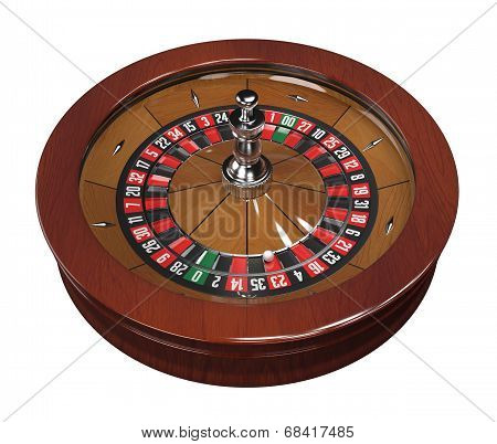 Roulette wheel with double zero