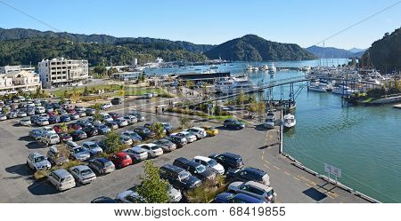 Panorama Of Picton Town And Marina On An Autumn Morning.