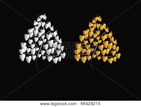 gold leaf vector