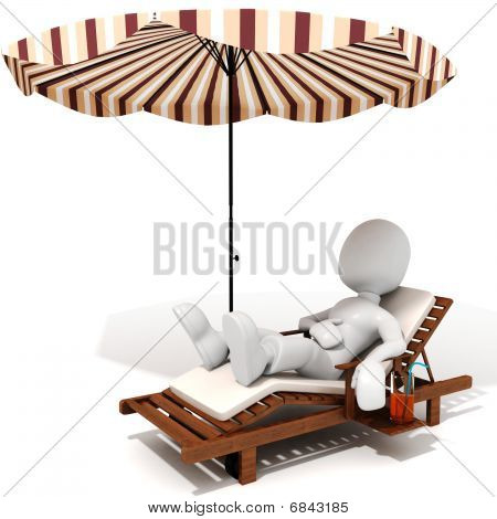3D człowiek relaks i zabawę verry