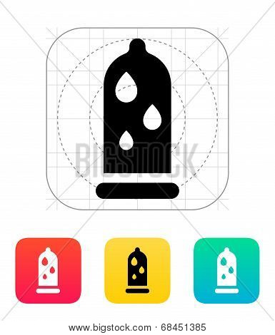 Condom and Water lubrication icon.