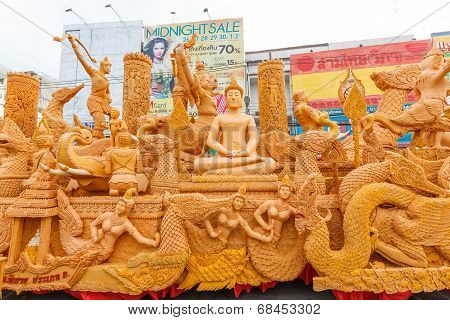 The traditional candle procession festival of Buddha.