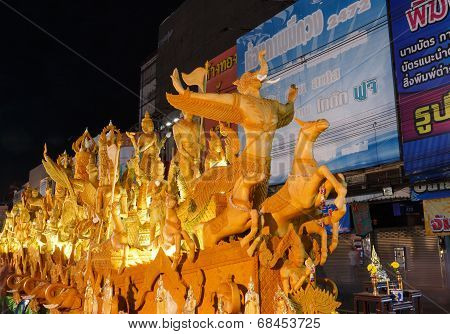 The Traditional Candle Procession Festival Of Buddha.