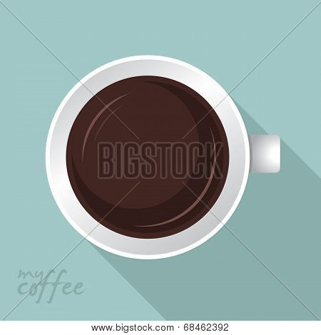 Coffee cup flat design