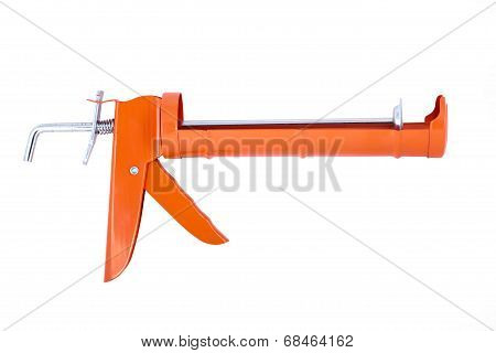 Orange calking gun.