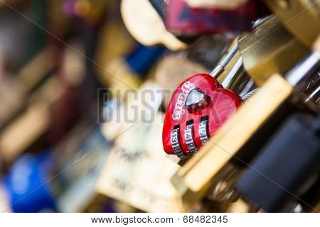 Locks Of Pont Des Arts In Paris, France - Love Bridge