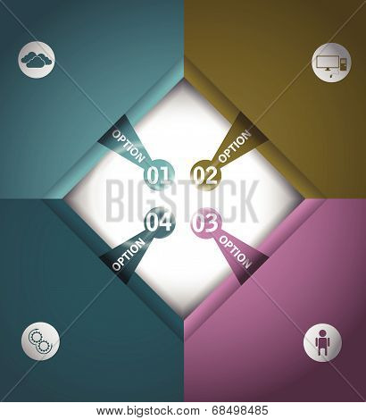 one two three four options for your text, infographic