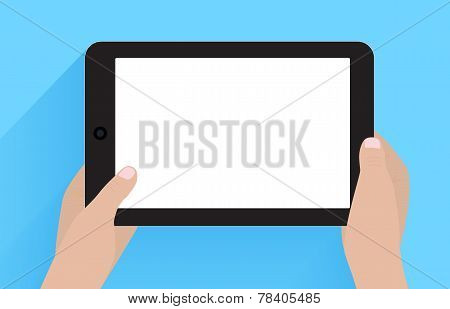Hands Holding Tablet Pc