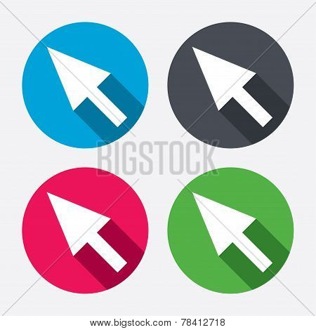 Mouse cursor sign icon. Pointer symbol.