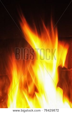 Photo of Flames on fireplace