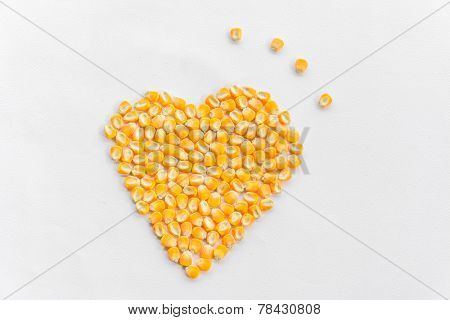 heart shape of corn
