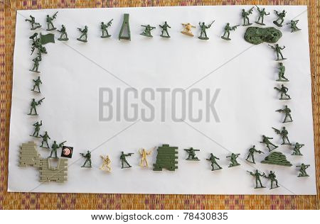 Text Frame toy solders