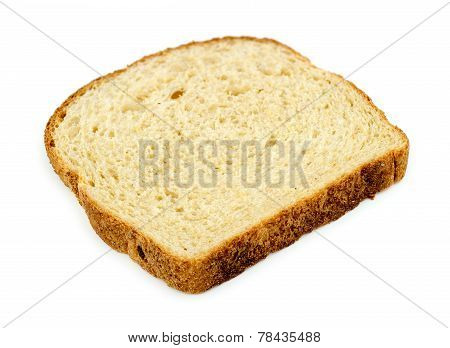 Slice Of Whole Wheat Breat Isolated On White