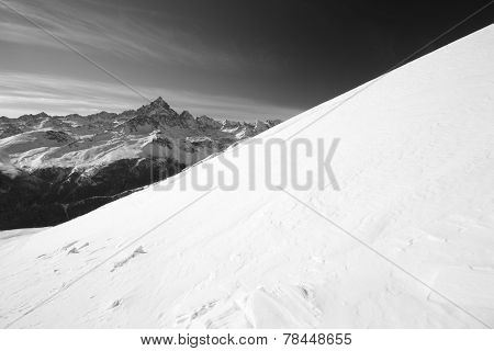 Majestic Winter View Of Mount Viso