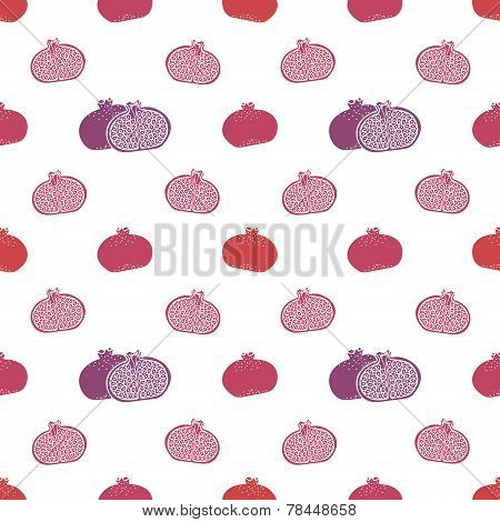 Vector seamless pomegranates pattern