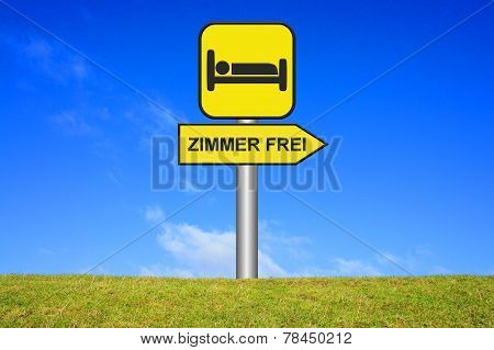 Yellow Sign room available