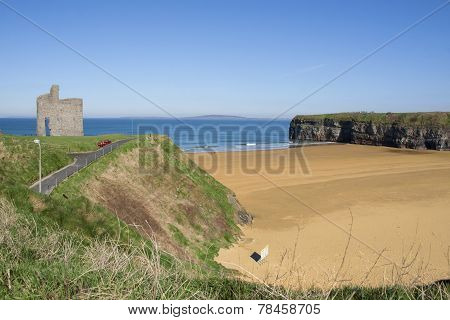 Benches And Path View Of Ballybunion Castle