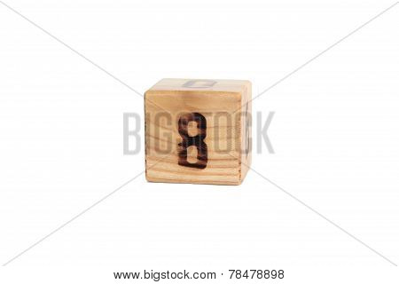 Numbers on a wooden cube