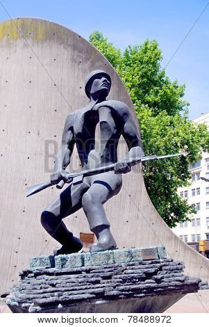 soldier with a giant hole in his torso