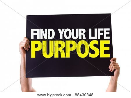 Find Your Purpose card isolated on white