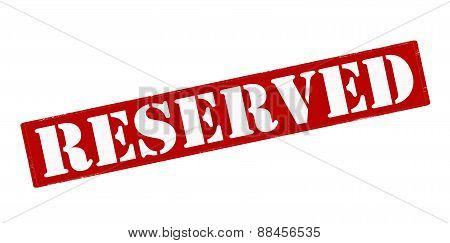 Rubber stamp with word reserved inside vector illustration