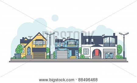 Modern European village.