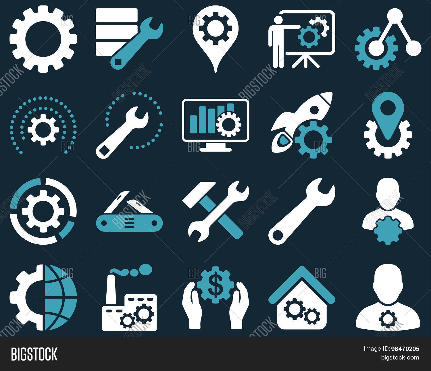 Settings Tools Icons Vector & Photo (Free Trial) | Bigstock