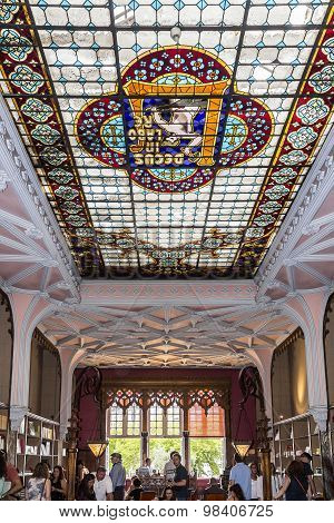 Porto, Portugal - July, 04: People Visiting Famous Bookstore Livraria Lello